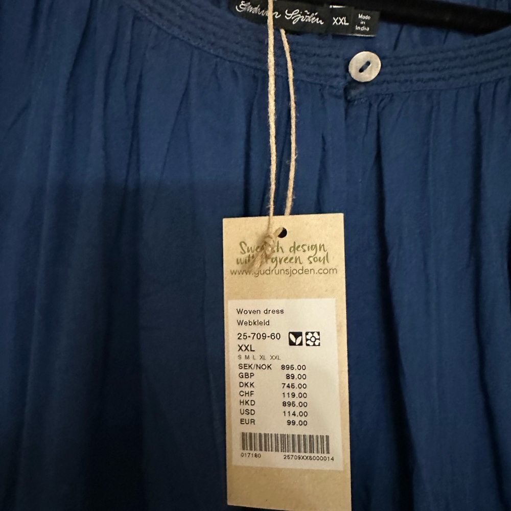 Gudrun Sjoden XXL woven organic cotton dress